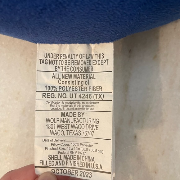 Wolf Essentials Royal Blue Neck Pillow USED - Picture 5 of 8